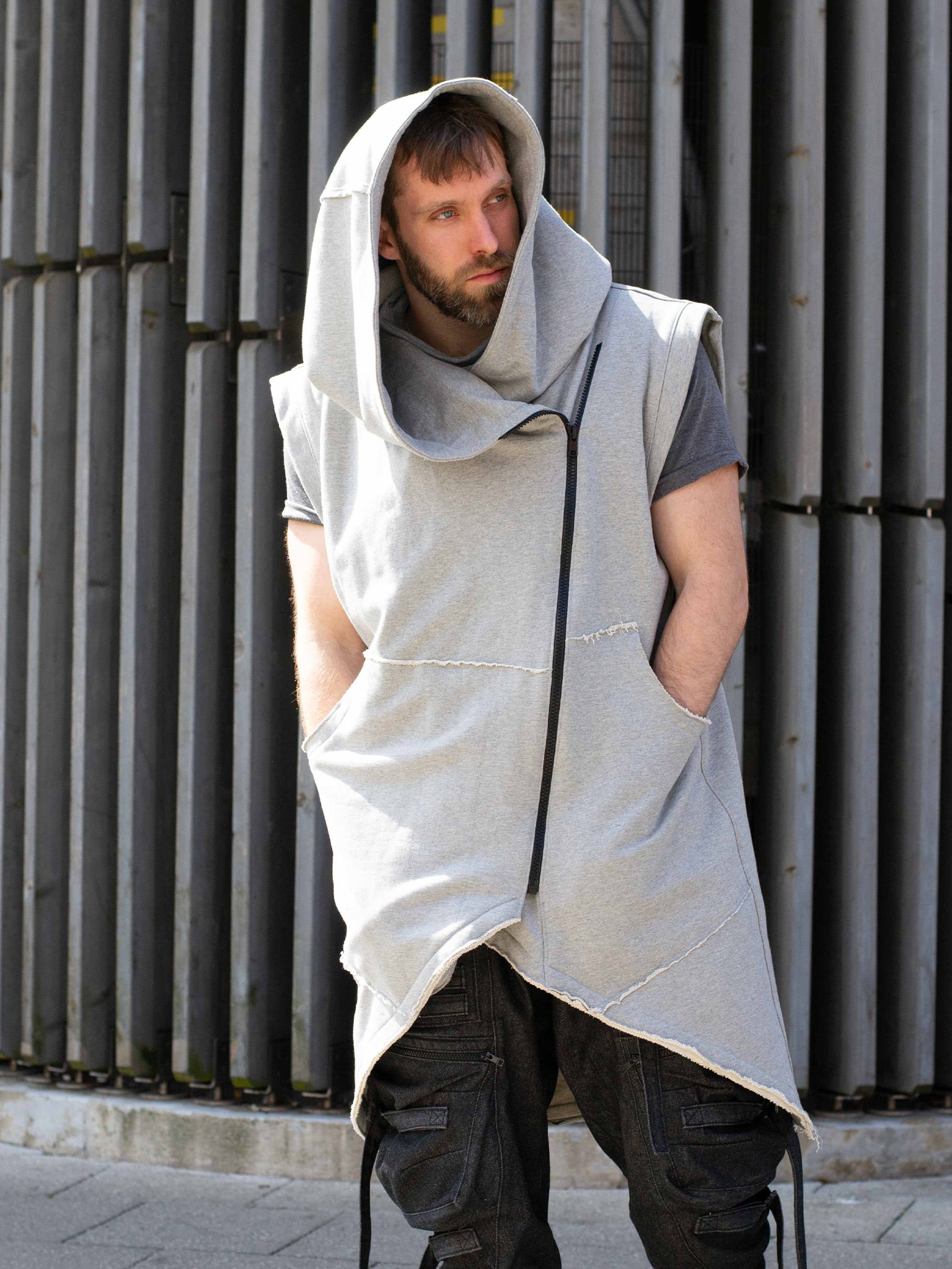 Name. EDGE AGING ASYMMETRIC HOODIE ASYMMETRIC ZIP-UP HOODIE – THE