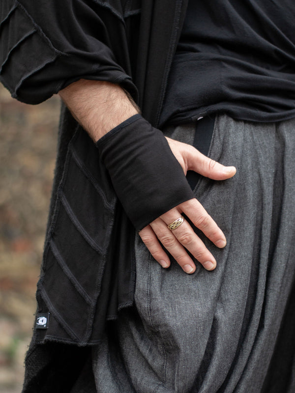Erebus fingerless gloves in soft bamboo jersey