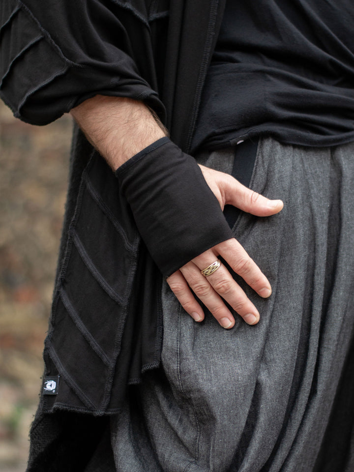 Erebus fingerless gloves in soft bamboo jersey