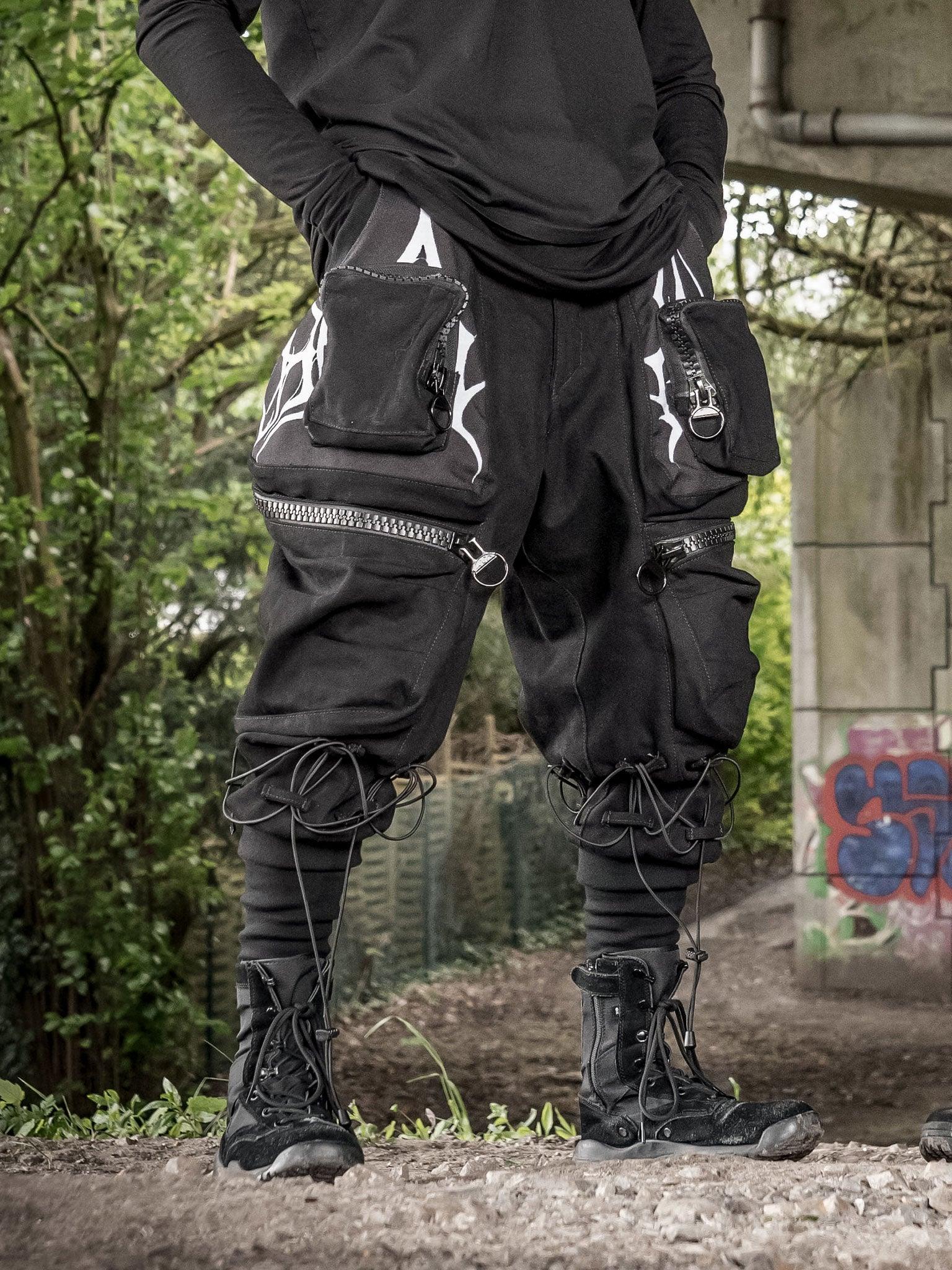 GutterRags-Black-Denim-Cargos-