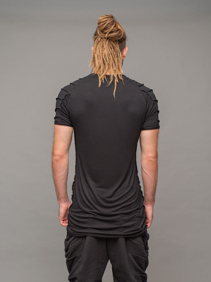 Back view of the Raider short sleeve t-shirt in black