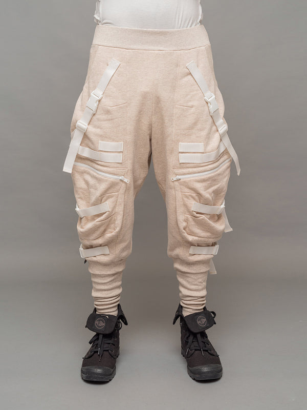 Front view of the Renegade joggers in sand.
