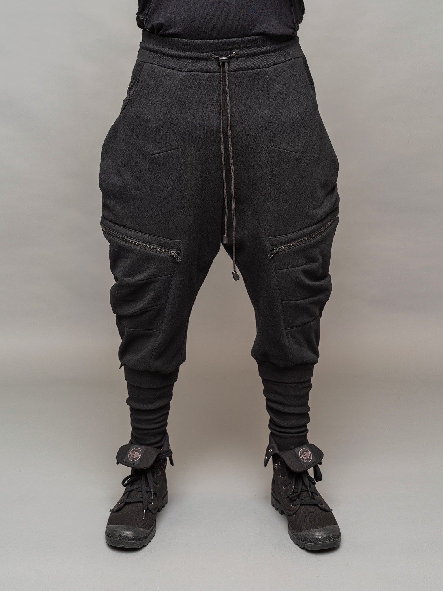 Ronin Men's Drop Crotch Joggers in Black - Rags by Jak