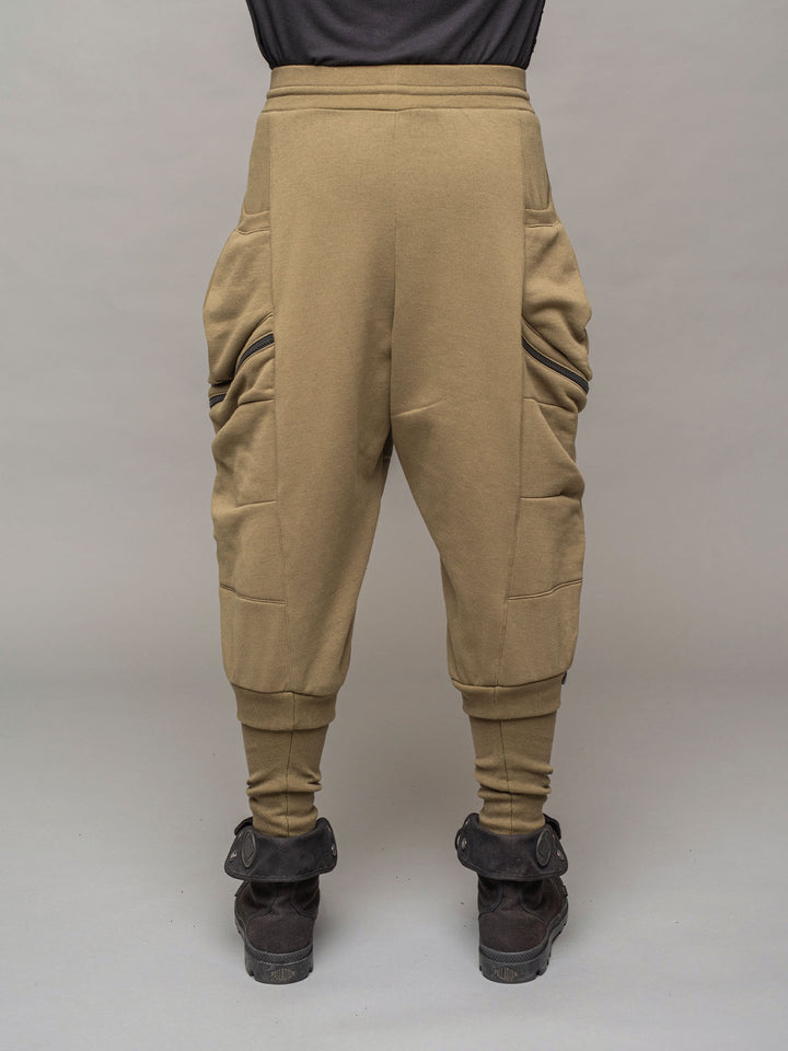 Back View of the Ronin Joggers in Green by Rags by Jak