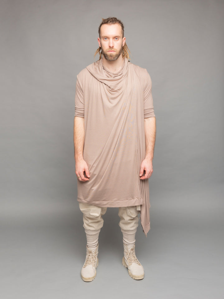 Shadow Cloak in Taupe - Full body view straight